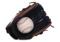 Softball glove and ball Royalty Free Stock Photo