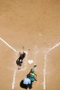 Softball home plate Royalty Free Stock Photo