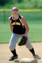 Softball Infielder Royalty Free Stock Photo