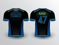 Dark color combination jersey mockup for all sports Royalty Free Stock Photo