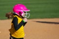 Softball Player Running Looking Surprised at the Play