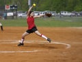 Softball windmill Royalty Free Stock Photo