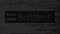 SoftBank logo made of source code on computer screen. Editorial 3D rendering Royalty Free Stock Photo
