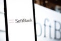 SoftBank logo on the screen.