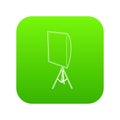 Softbox icon green vector Royalty Free Stock Photo