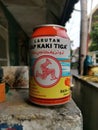 Softdrink can brands from indonesia Cap Kaki Tiga