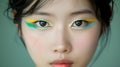 Softly blended editorial eye makeup in aesthetic hues for a stunning party ready look