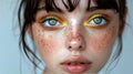 Softly blended minimalist editorial makeup in aesthetic colors for party ready look