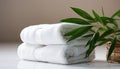 Softness and freshness in a clean, folded towel generated by AI