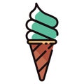 Softserve ice-cream LineColor illustration