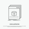 software, App, application, file, program Icon. Line vector gray symbol for UI and UX, website or mobile application Royalty Free Stock Photo