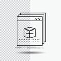 software, App, application, file, program Line Icon on Transparent Background. Black Icon Vector Illustration Royalty Free Stock Photo