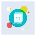 software, App, application, file, program White Glyph Icon colorful Circle Background Royalty Free Stock Photo