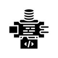 software architecture glyph icon vector illustration Royalty Free Stock Photo