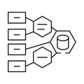 software architecture line icon vector illustration