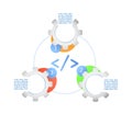 Software architecture process infographic chart design template