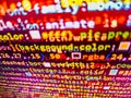 Software background coding screen of source code of developer programming language data. Coding application by programmer Royalty Free Stock Photo