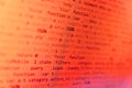 Software background technology. Database bits access stream visualisation. Background of software developer script. Mobile app