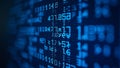 Software background technology. Developer display with source code. Digital display screen of modern programmer coding Royalty Free Stock Photo