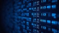 Software background technology. Developer display with source code. Digital display screen of modern programmer coding Royalty Free Stock Photo