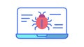 Software Bug Icon: Debugging, Error Detection, and Cybersecurity, vector design Generative AI Royalty Free Stock Photo