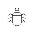 Software bug icon element of security icon for mobile concept and web apps. Thin line software bug icon can be used for web and Royalty Free Stock Photo