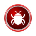 Software bug or program bug icon, Internet button on white background Royalty Free Stock Photo