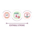 Software bugs detecting loop concept icon Royalty Free Stock Photo