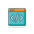 Software Code Symbol with HTML Tags Representing Application Development and Web Programming Royalty Free Stock Photo