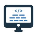 Software, coding, html icon. Simple editable vector illustration