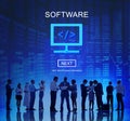 Software Computer Digital Data Homepage Concept Royalty Free Stock Photo