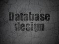 Software concept: Database Design on grunge wall background