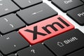 Software concept: Xml on computer keyboard background Royalty Free Stock Photo