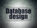 Software concept: Database Design on Digital Data Paper background Royalty Free Stock Photo