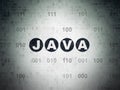 Software concept: Java on Digital Data Paper background Royalty Free Stock Photo