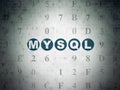 Software concept: MySQL on Digital Data Paper background Royalty Free Stock Photo