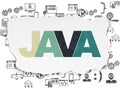 Software concept: Java on Torn Paper background Royalty Free Stock Photo