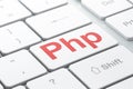 Software concept: Php on computer keyboard background Royalty Free Stock Photo
