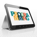 Software concept: Tablet Computer with Programming on display Royalty Free Stock Photo