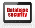 Software concept: Tablet Pc Computer with Database Security on display Royalty Free Stock Photo