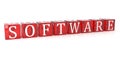 Software Cube text on white background Royalty Free Stock Photo