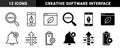 Software Design and Development Hybrid Icons Royalty Free Stock Photo