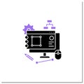 Software design glyph icon Royalty Free Stock Photo