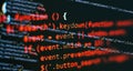 Software develop company office. Database bits access stream visualisation. Programming code abstract Royalty Free Stock Photo