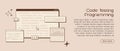 Software developer or code testing web banner template. Website development concept in trendy retro colors. Concept of Royalty Free Stock Photo