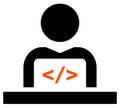 Software developer coding icon Royalty Free Stock Photo