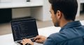 Software Developer Coding on Laptop Royalty Free Stock Photo