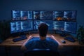 Software Developer Coding and Programming Technologies in Modern Office Environment Royalty Free Stock Photo