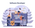 Software developer concept. Idea of programming and coding, Royalty Free Stock Photo