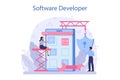 Software developer concept. Idea of programming and coding Royalty Free Stock Photo